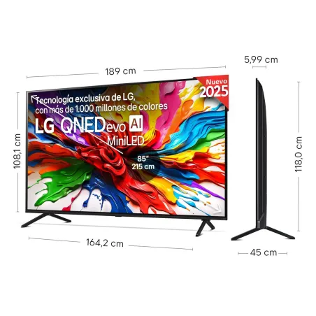 Viedais TV LG 85QNED92A6A.AEUQ 3840 x 2160 px UHD 4K HDR10 AMD FreeSync Hybrid Log-Gamma (HLG) Dolby Vision QNED